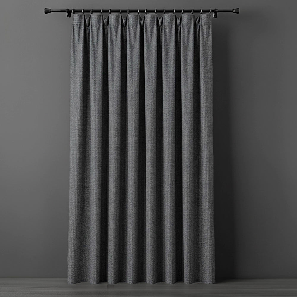 Silver grey taped blockout curtain by Linen and Co - premium hospitality curtains