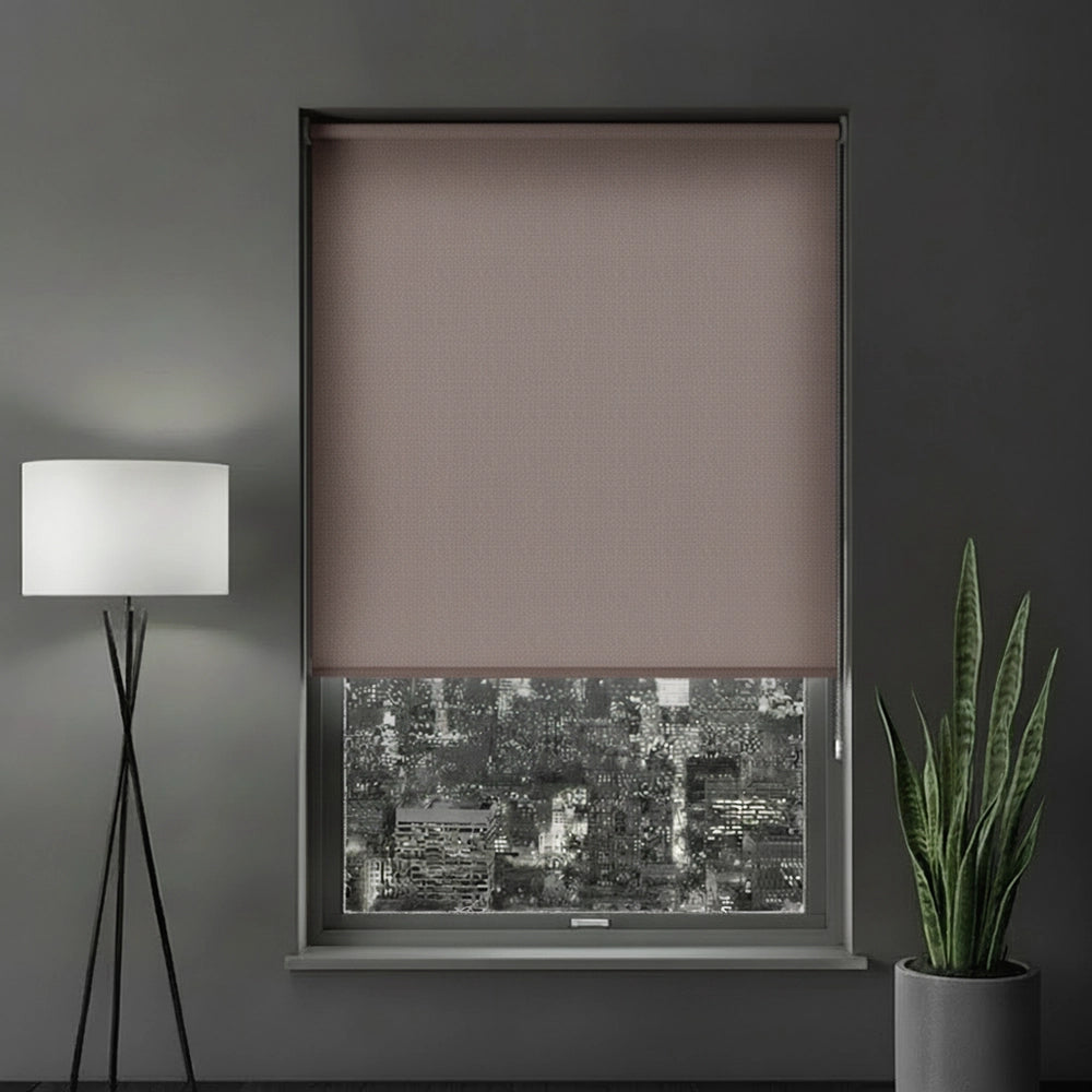 Stone Blockout Roller blind by Linen and Co - premium hospitality window blinds