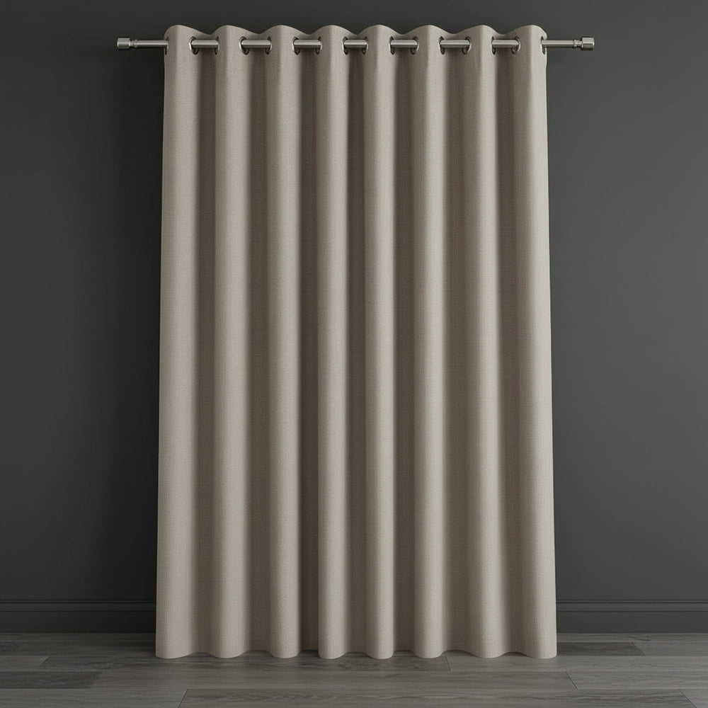 Stone eyelet woven blockout curtain by Linen and Co - premium hospitality curtains