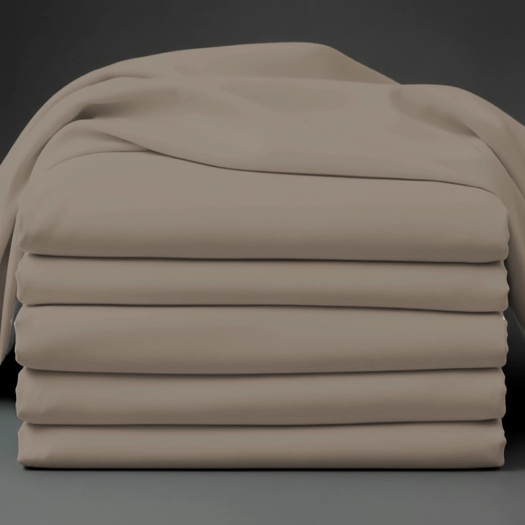 Stone percale 200TC folded bed linen – Linen and Co