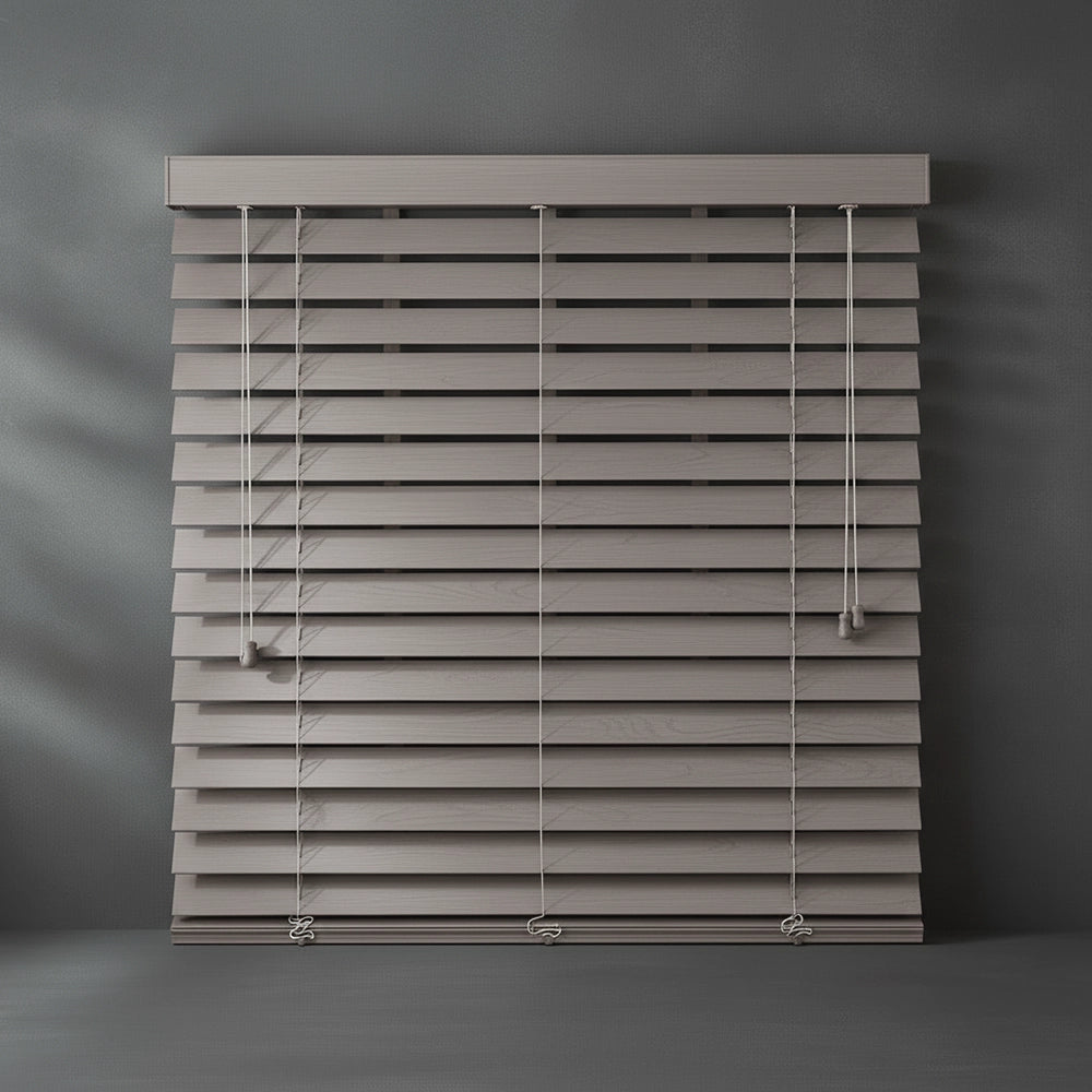 Stone 50mm wooden Venetian blind by Linen and Co - premium hospitality window blinds