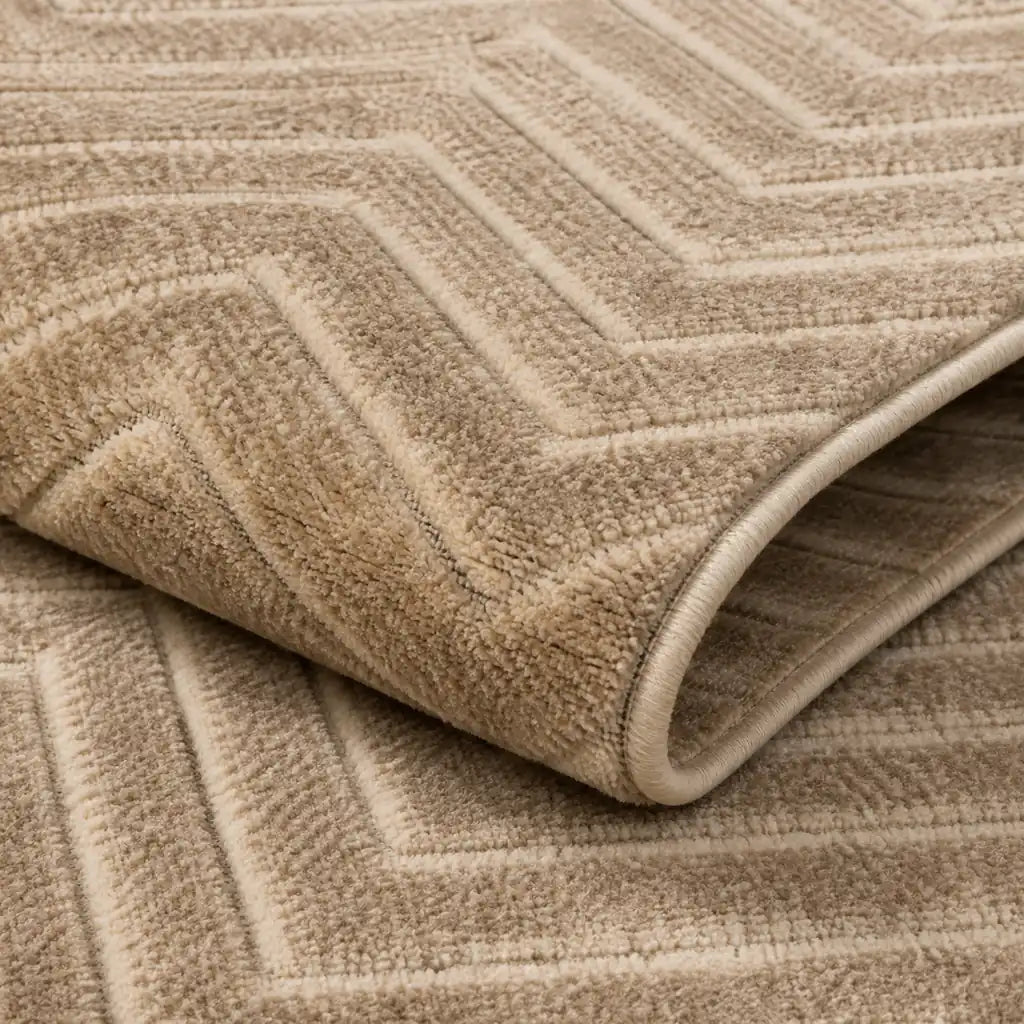 Tabriz rug in Camel - close-up detail - Linen and Co#Colour_Camel