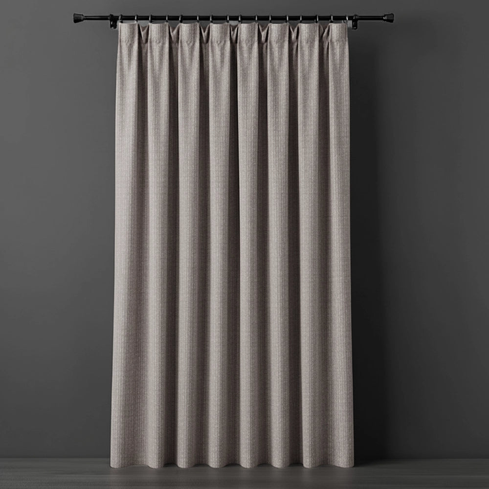 Taupe taped 100% blockout curtain by Linen and Co - premium hospitality curtains