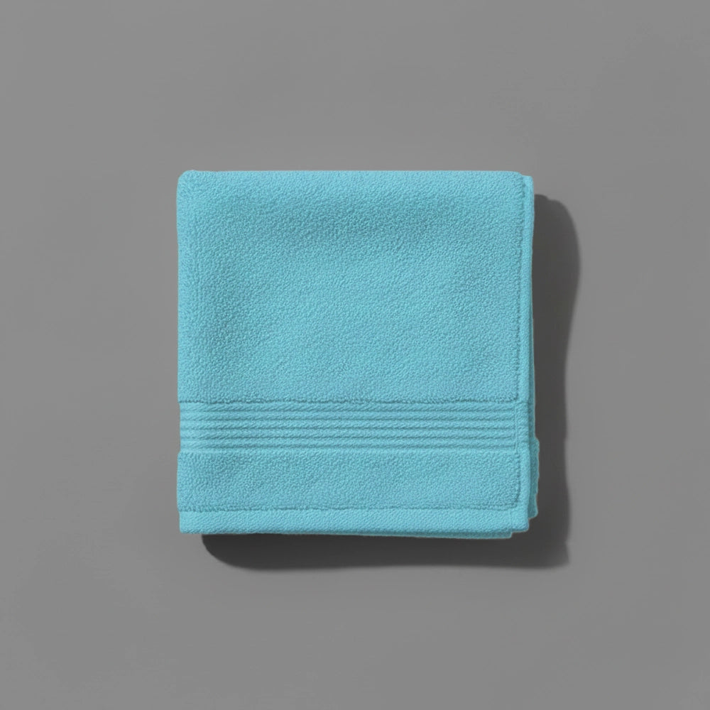 Teal Bristol Big and Soft face cloth by Linen and Co - luxury hospitality face towel