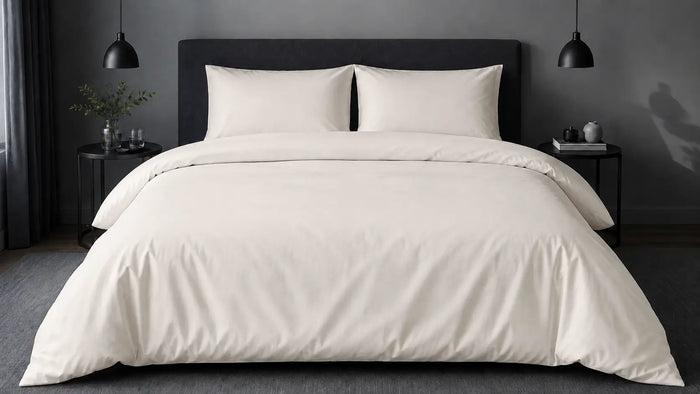 Cream Polycotton 200TC Duvet Cover Set