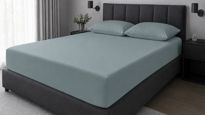 Duck Egg Polycotton 200TC Fitted Sheet