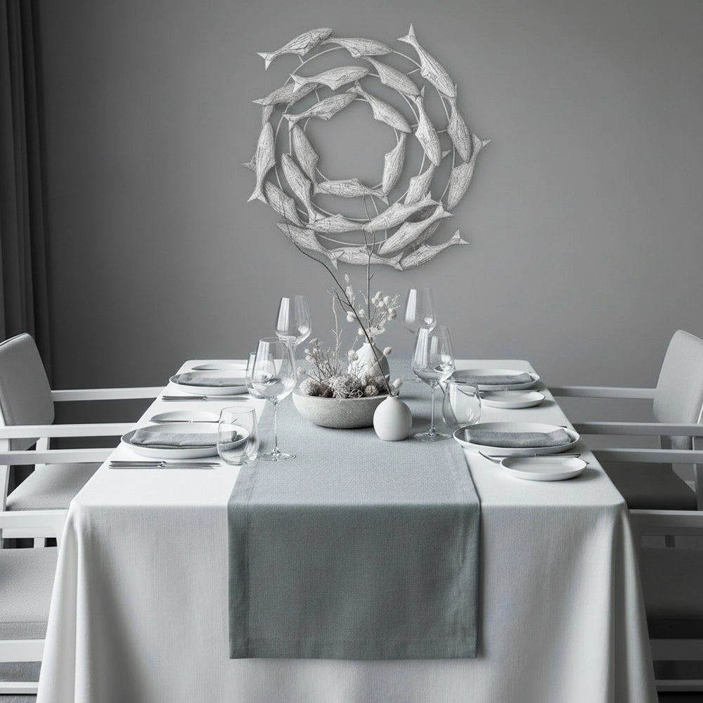White table linen in modern dining setting by Linen and Co – premium hospitality table linen