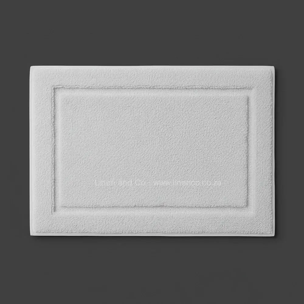 White towelling bath mat - premium hospitality bath linen by Linen and Co