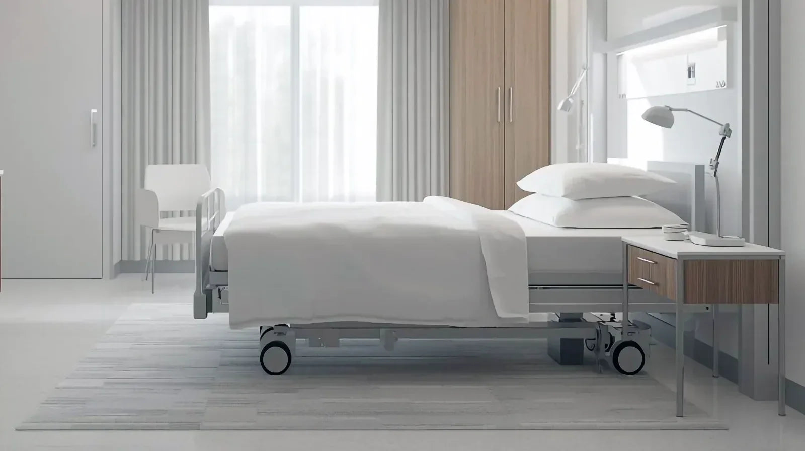 Hygienic white hospital bed linen for healthcare facilities | Linen and Co