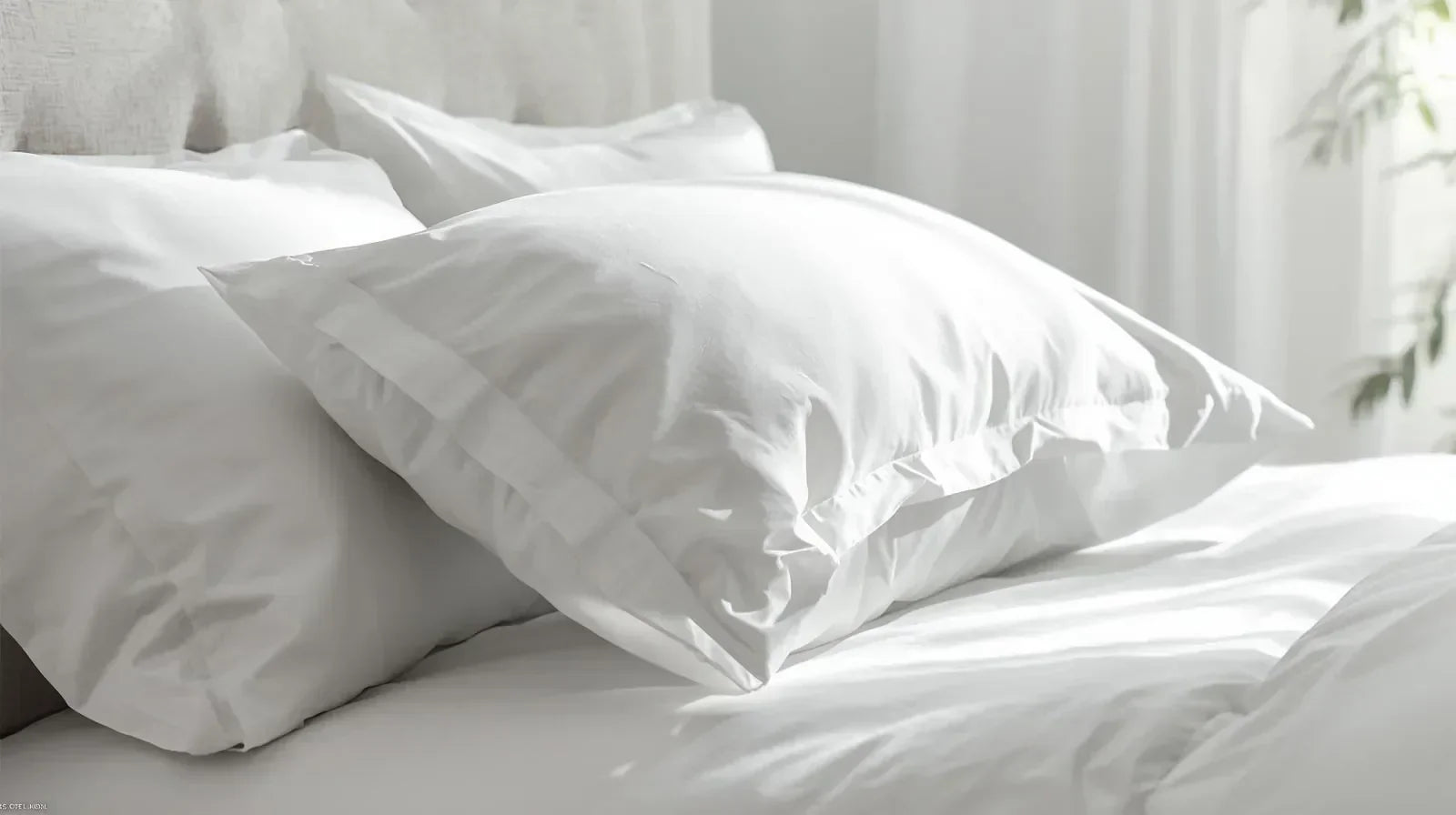 Hotel grade white cotton percale bed linen by Linen and Co
