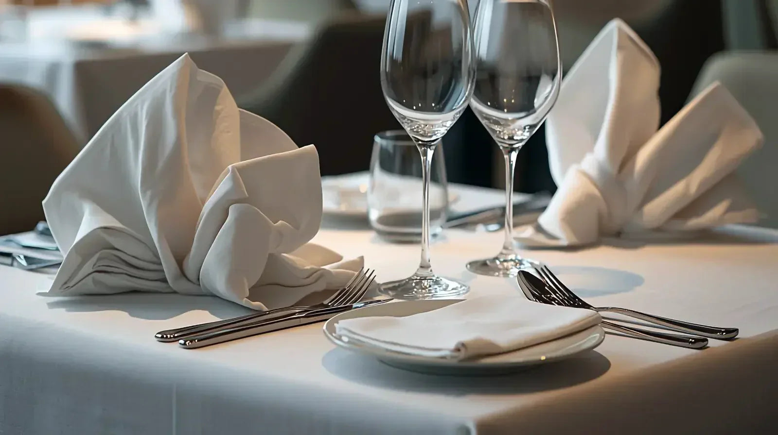 Premium white restaurant table linen and napkins for fine dining | Linen and Co