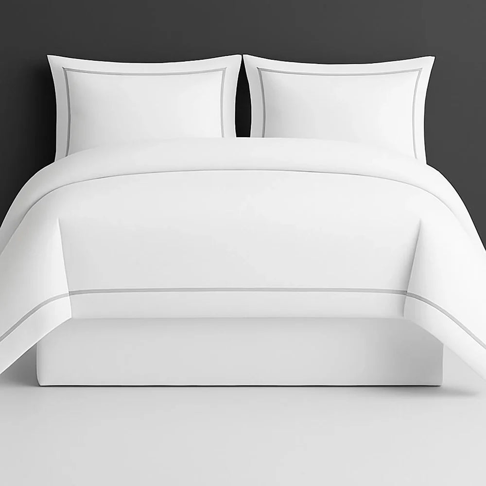 Duvet Covers Set Oxford One Row Satin Stitch Collection