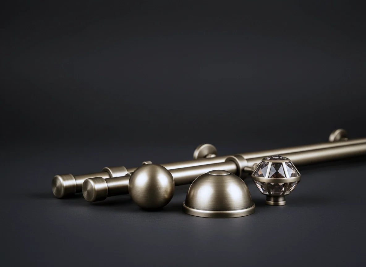 Antique Brass Curtain Hardware