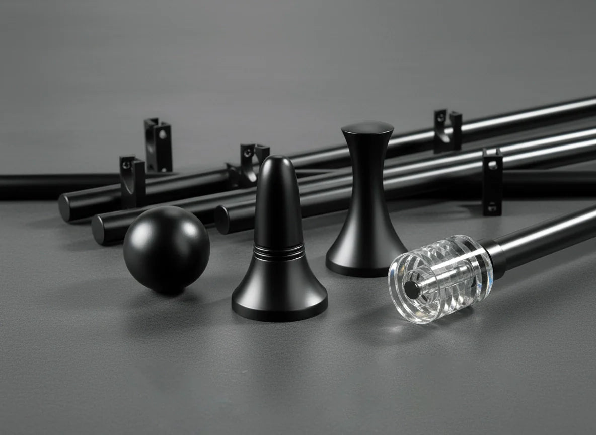 Black Curtain Hardware