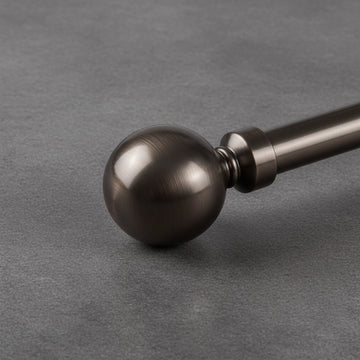 25mm Ball Finial Bronze Curtain Rod  - Premium Hospitality Hardware Linen and Co