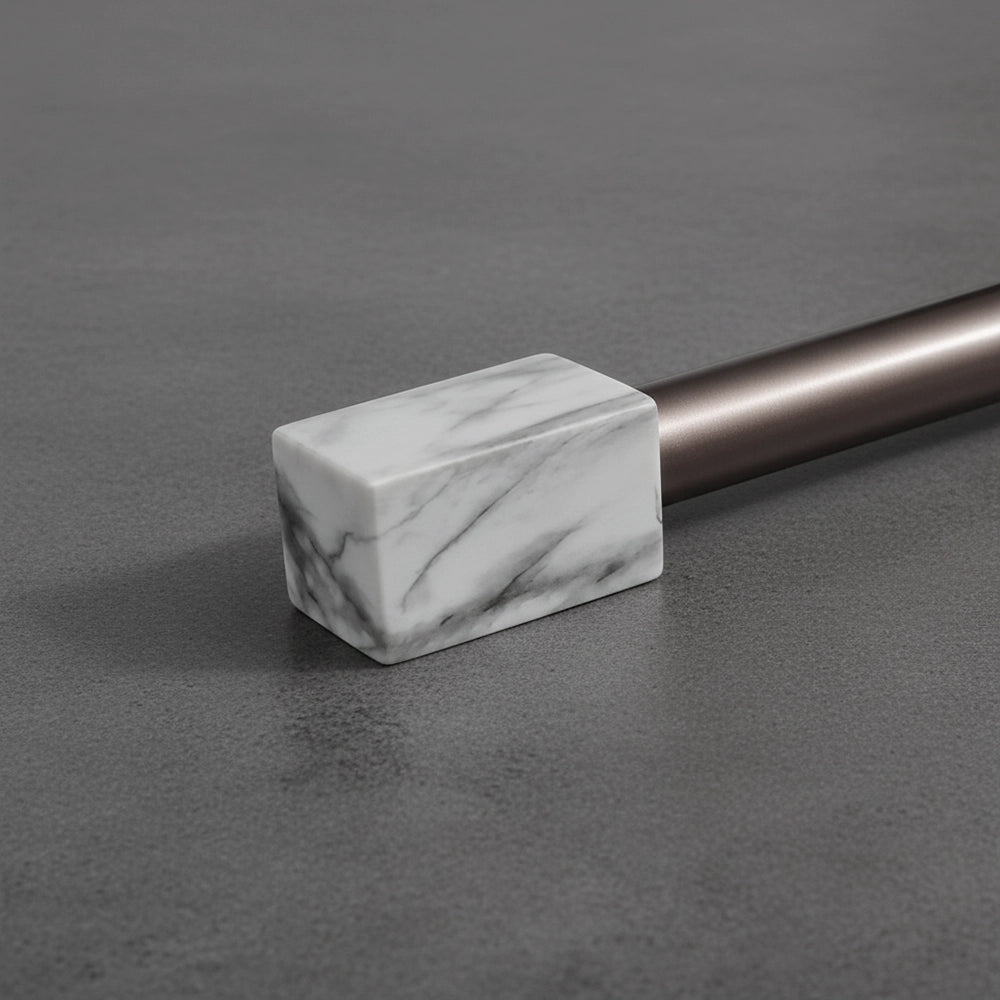 25mm Caesar Stone Finial Bronze Curtain Rod  - Premium Hospitality Hardware Linen and Co