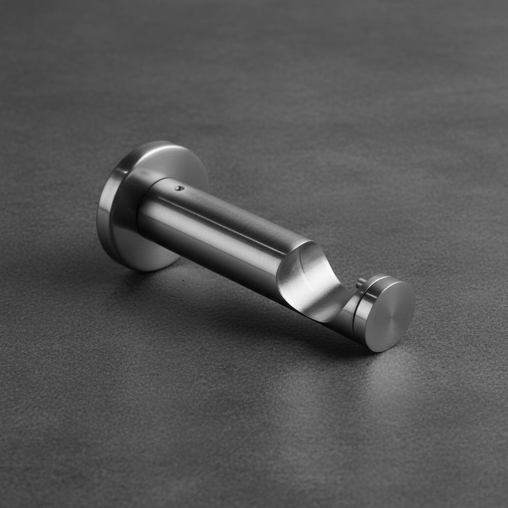 25mm Barrel Single Bracket Stainless Steel Curtain Rod  - Premium Hospitality Hardware Linen and Co