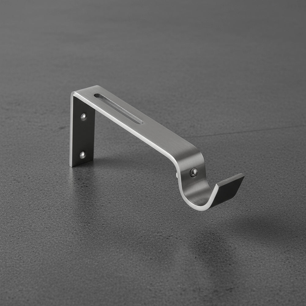 25mm Ultra Single Bracket Stainless Steel Curtain Rod  - Premium Hospitality Hardware Linen and Co