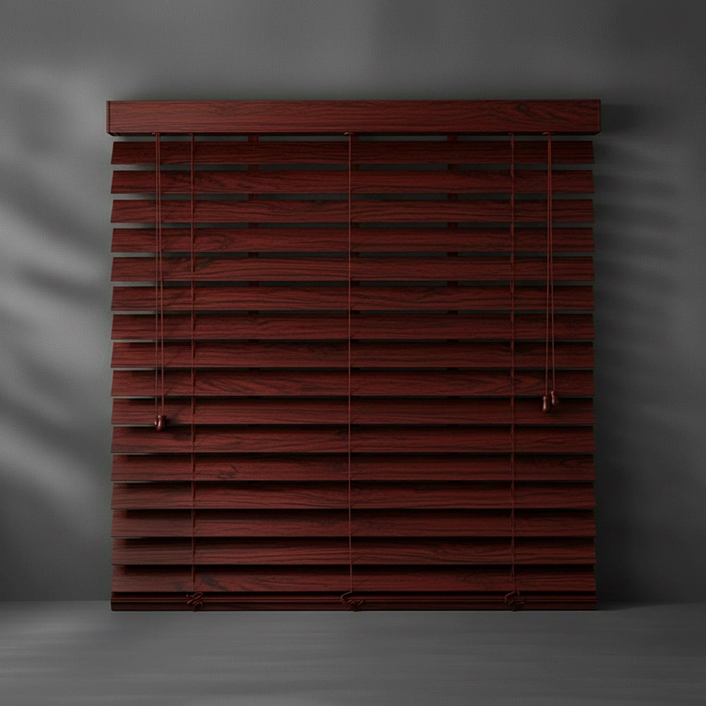 Bugundy 50mm Plain Aluminium Venetian blind by Linen and Co - premium hospitality window blinds