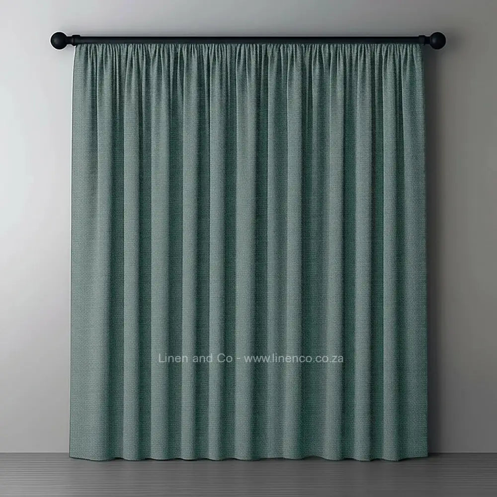 duck egg self lined blockout curtain with 70% shade reduction, professional hospitality-grade window treatment featuring refined texture and elegant tone for luxury interior design by Linen and Co
