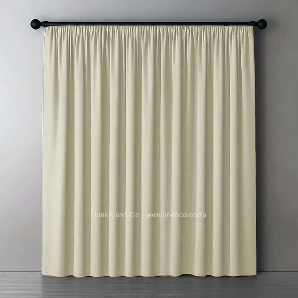 Oyster or Beige taped woven blockout curtain with 70% shade reduction, professional hospitality-grade window treatment featuring refined texture and elegant tone for luxury interior design by Linen and Co