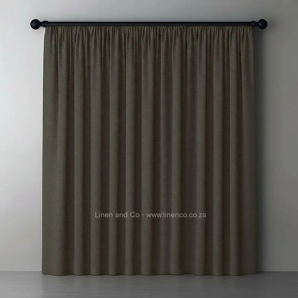 stone with tape header self lined blockout curtain with 100% shade reduction, professional hospitality-grade window treatment featuring refined texture and elegant tone for luxury interior design by Linen and Co