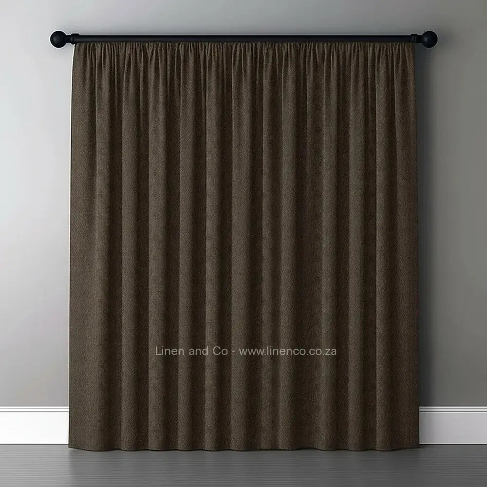 Stone Grey self lined blockout curtain with 70% shade reduction, professional hospitality-grade window treatment featuring refined texture and elegant tone for luxury interior design by Linen and Co