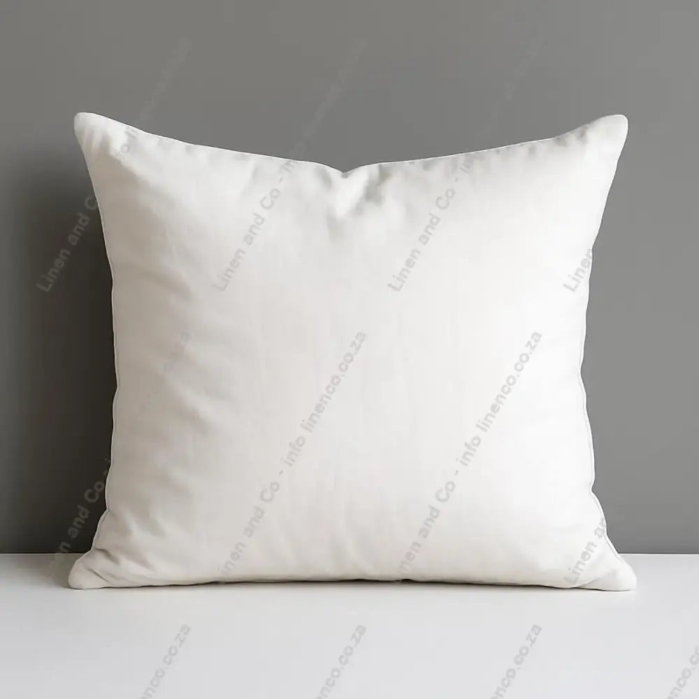 Microfibre Down Alternative Continental pillow on a grey surface with a grey background