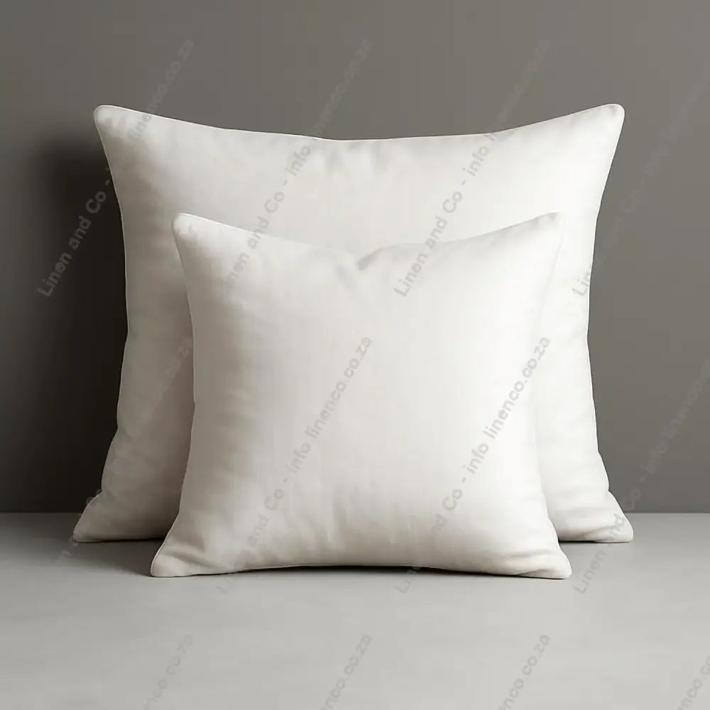 Down Alternative Microfibre Scatter pillows on a grey surface with a neutral background