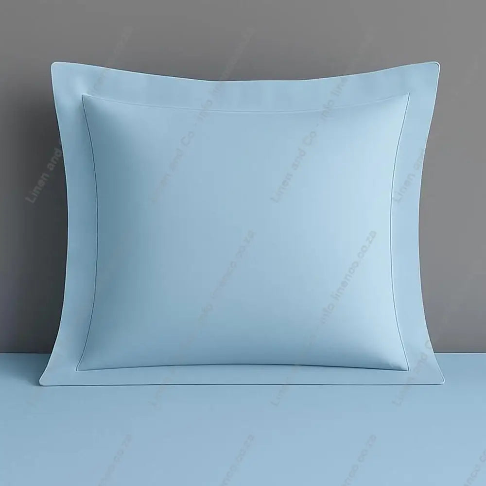 Duck Egg Pillow Case Oxford Continental on a grey background