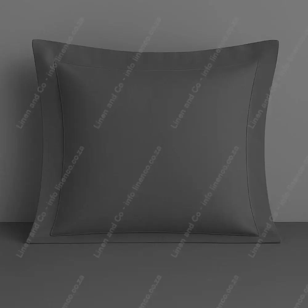 Grey Pillow Case Oxford Continental on a grey background