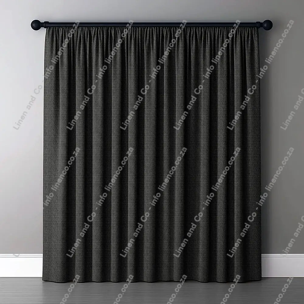 Ash Curtain with normal curtain tape curtain with a dark rod