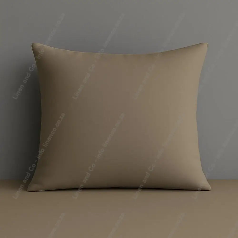 Pillow case stone plain continental on a grey background