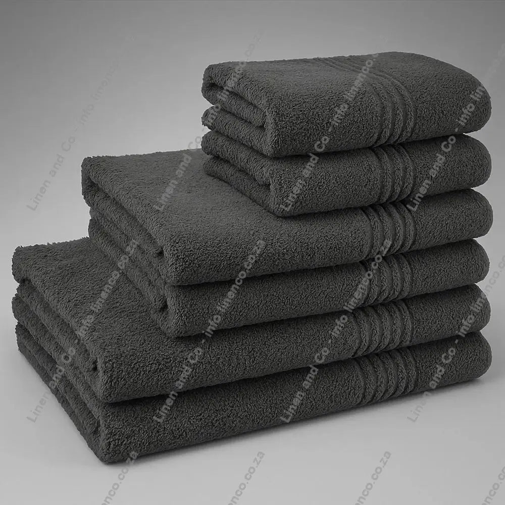 Linen and Co Grey Hotel Collection Stack of Towels
