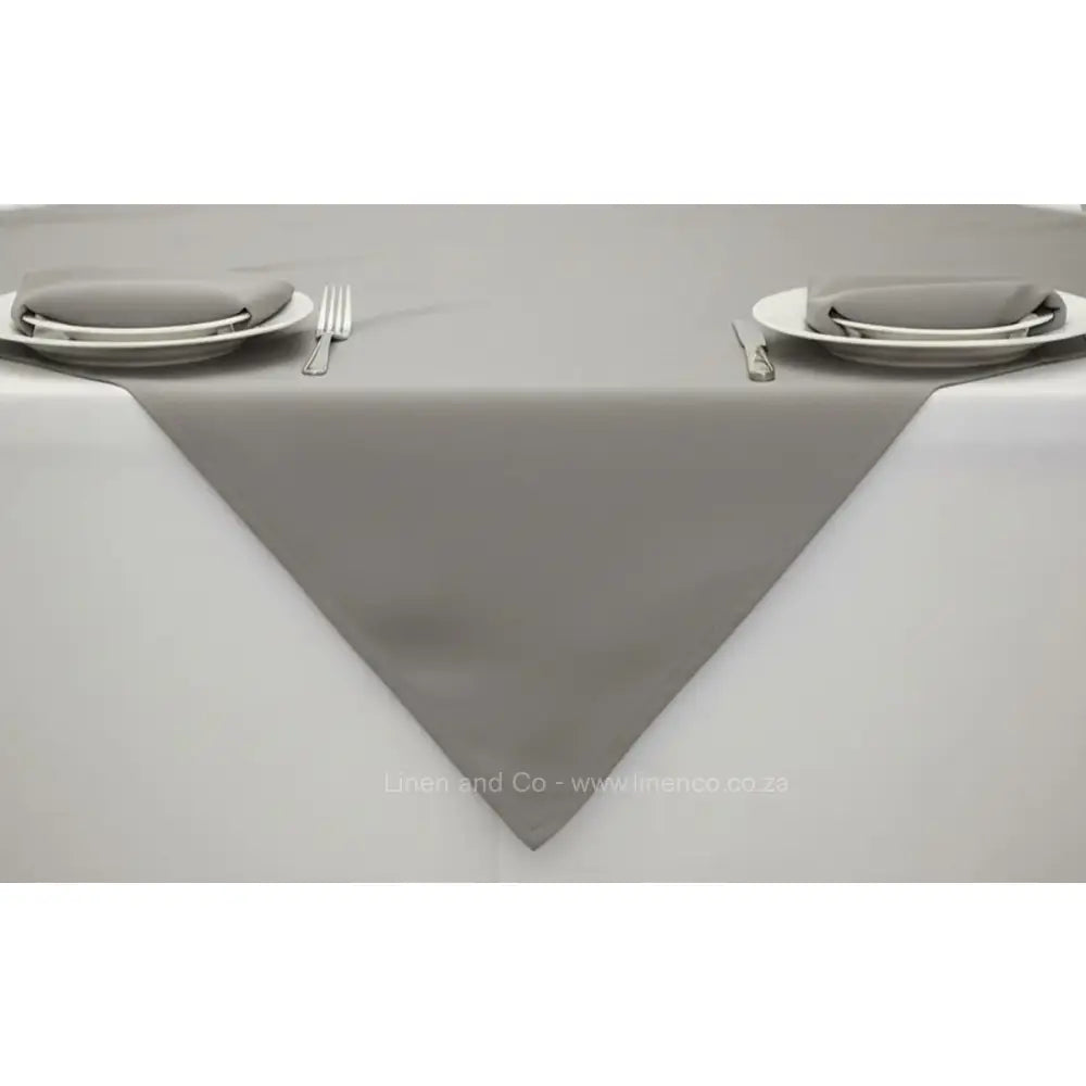 Grey Table Cloth Overlay with napkins