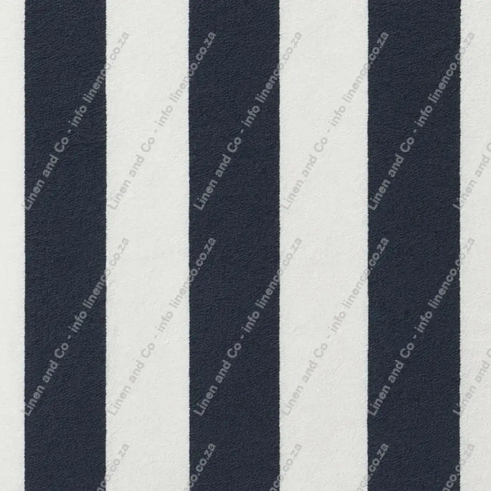 Linen and Co - Grey and White - Striped Pool Towel