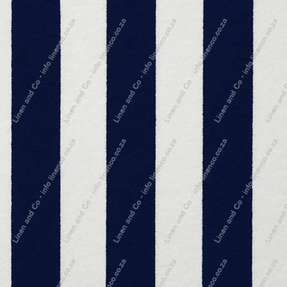 Linen and Co - Navy and White - Striped Pool Towel