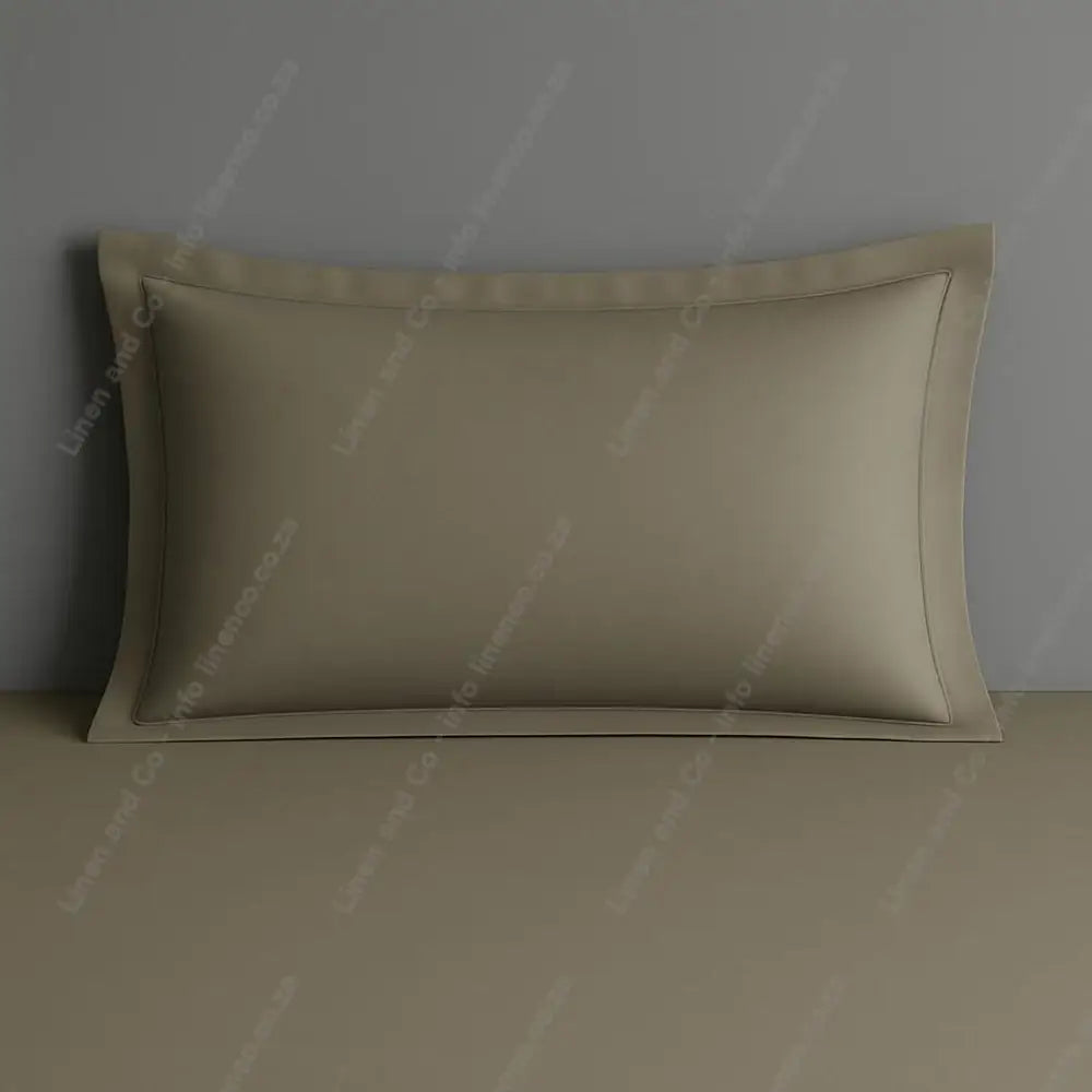 Stone Oxford Pillow Case  on a Grey background