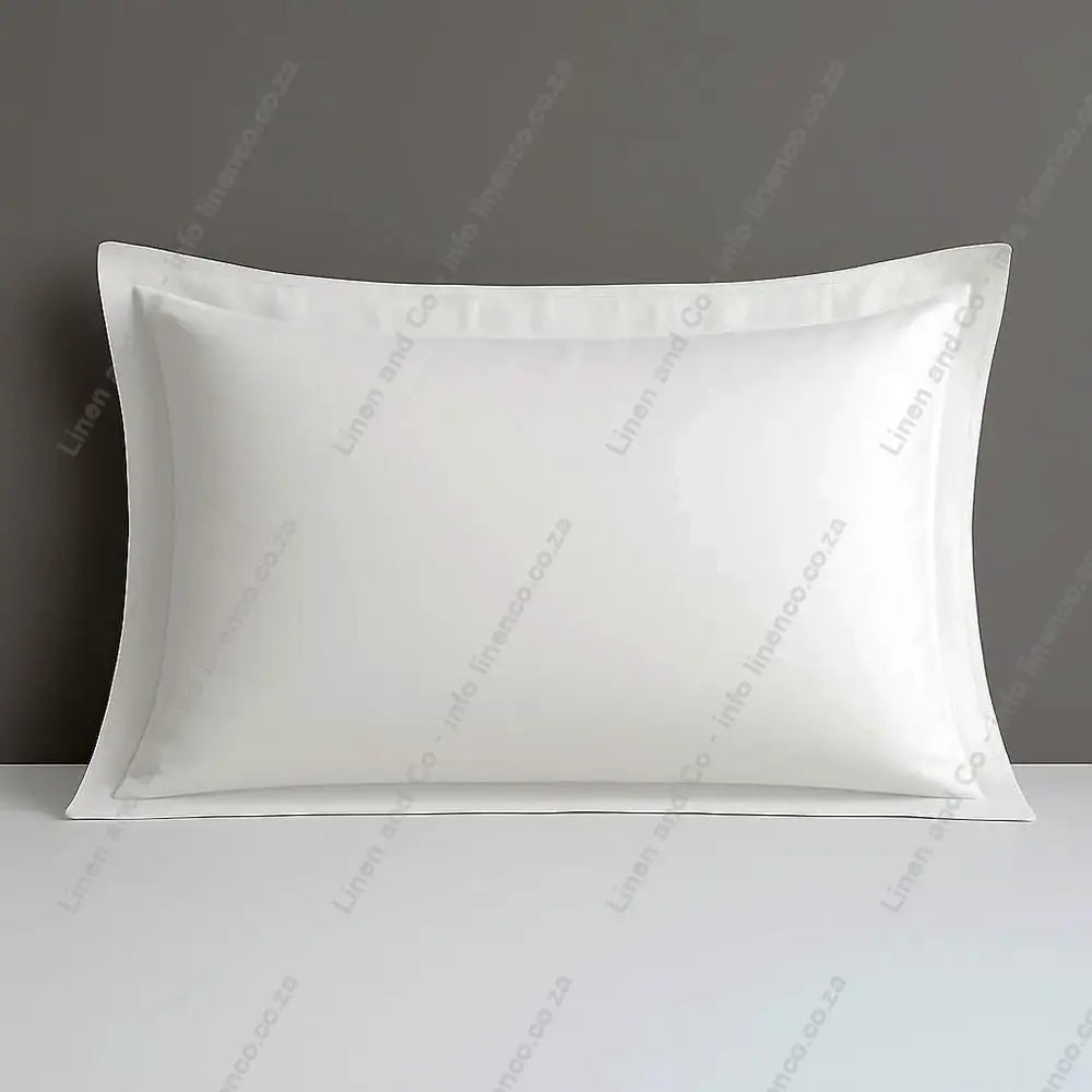 White Oxford Pillow Case on a Grey background