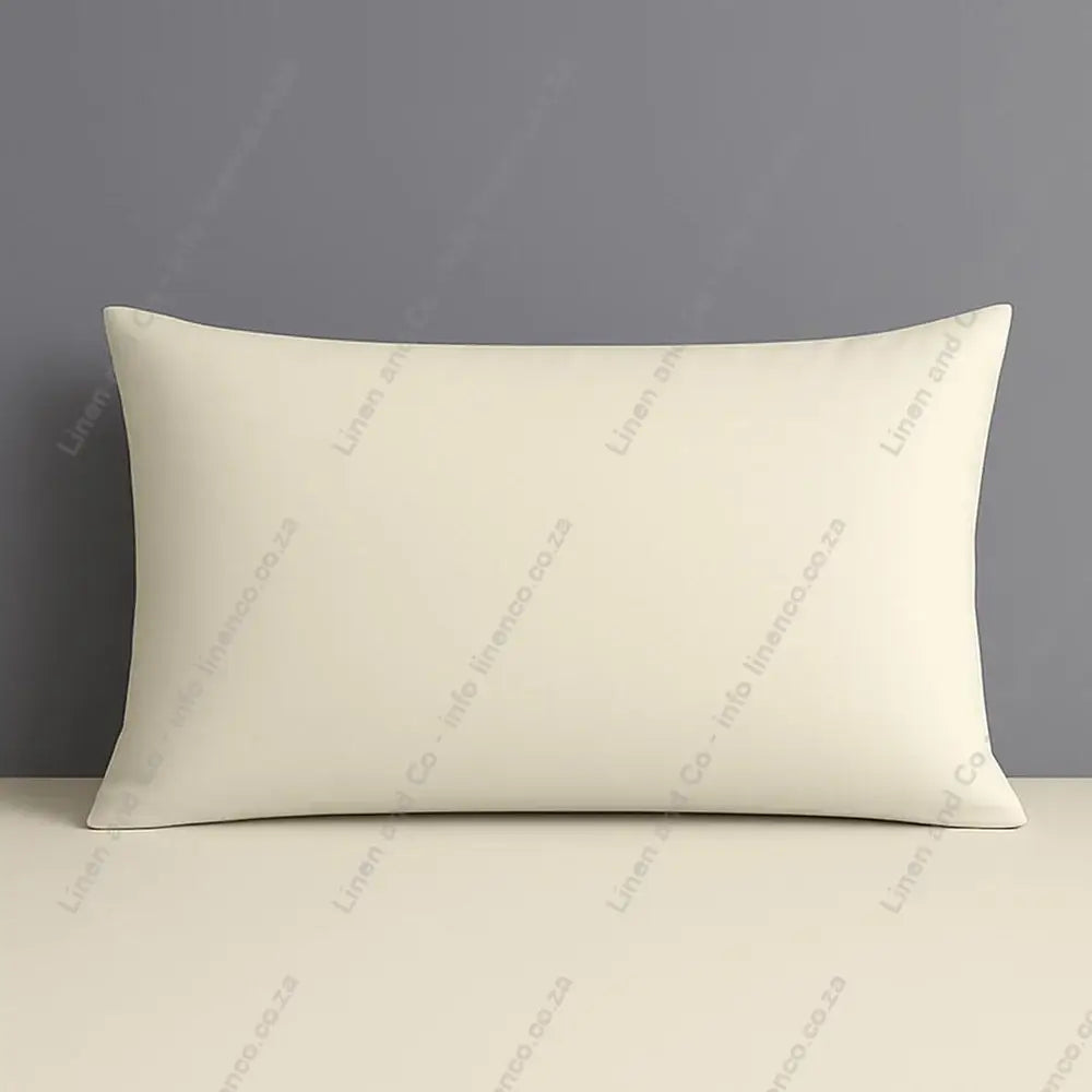 Pillow Case cream Plain on a Grey Background