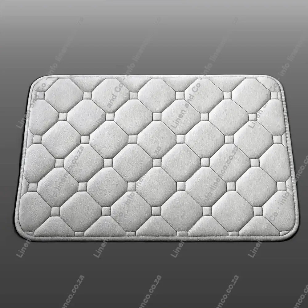 Platinum Memory Foam textured bath mat on a light grey background