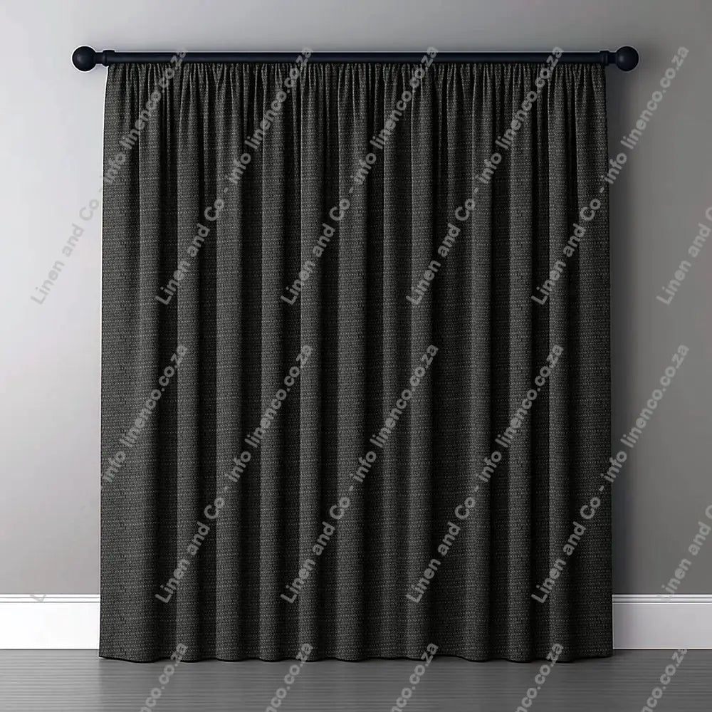 Platinum Curtain with normal curtain tape curtain with a dark rod