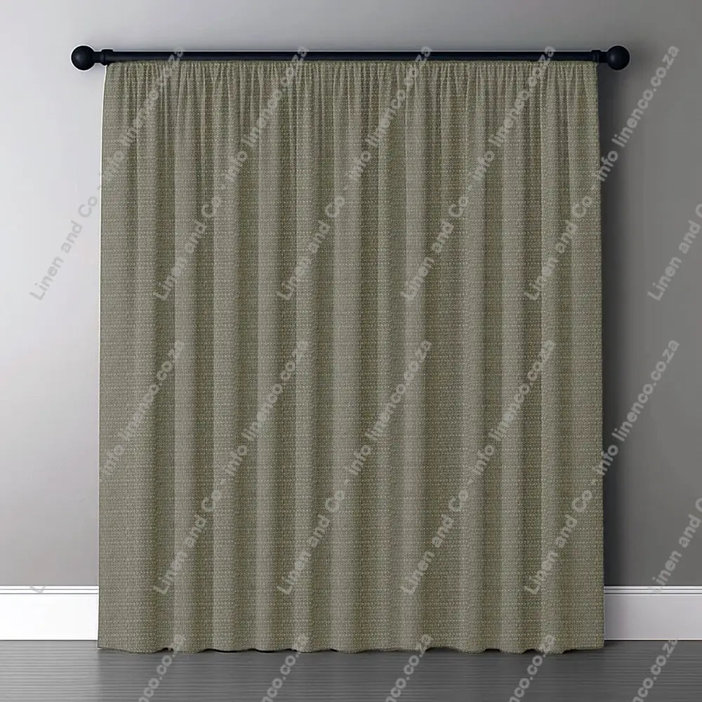Sand Curtain with normal curtain tape curtain with a dark rod
