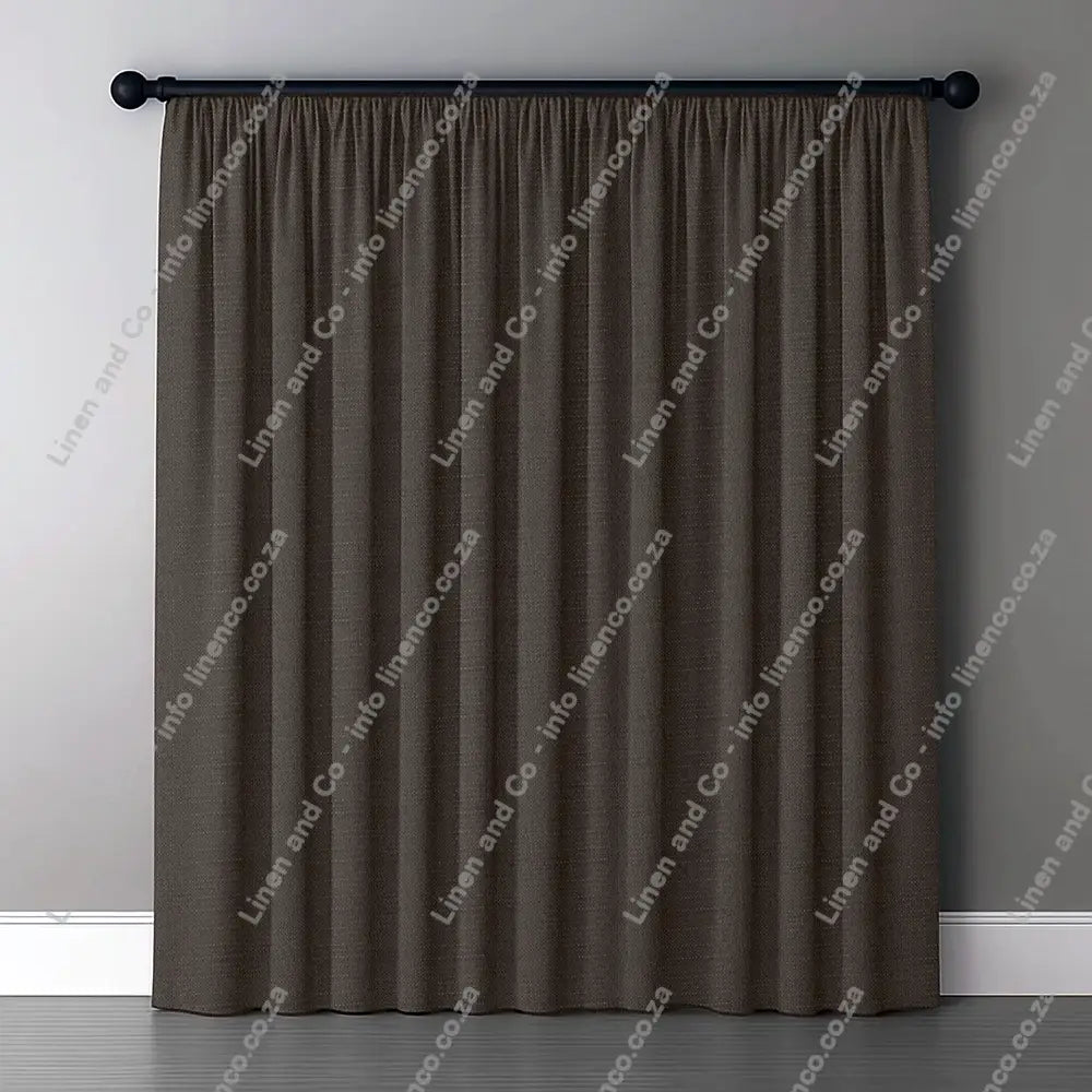 Stone Curtain with normal curtain tape curtain with a dark rod