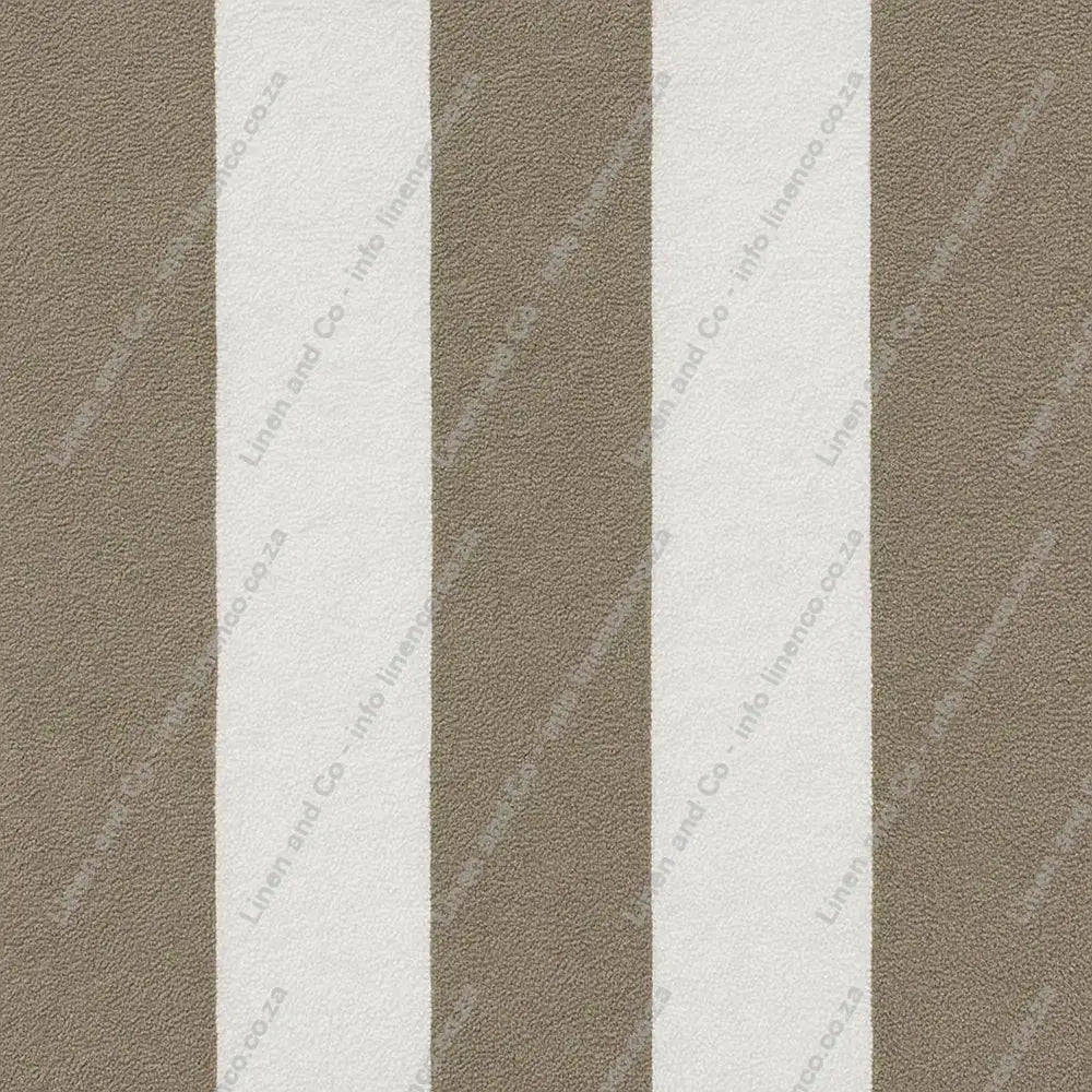 Linen and Co - Stone and White - Striped Pool Towel