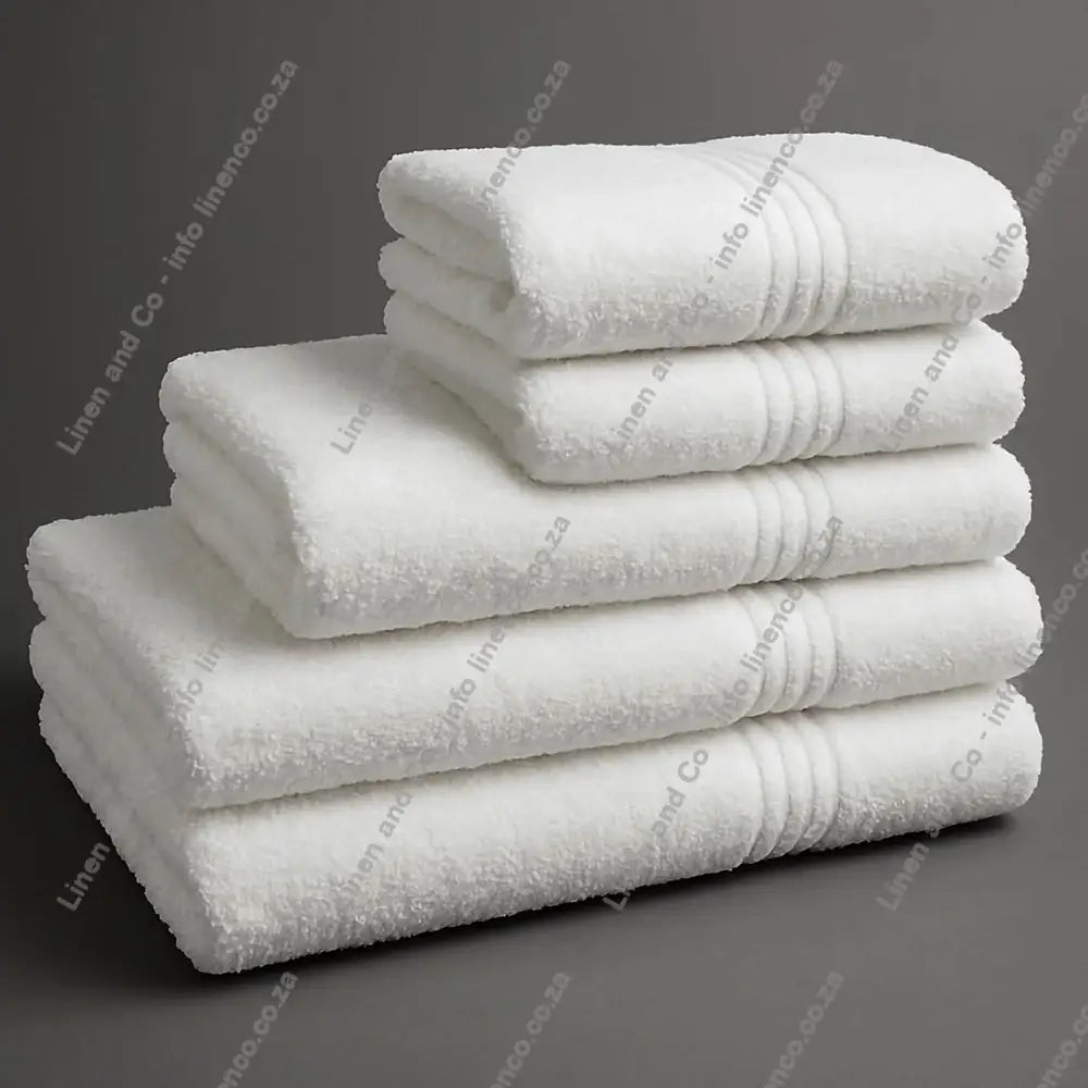 Linen and Co White Hotel Collection Stack of Towels