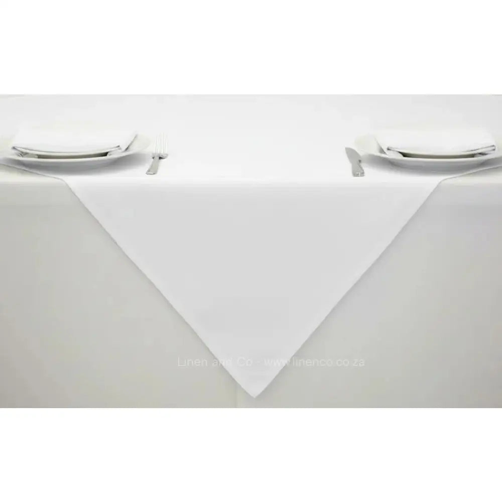 White Table Cloth Overlay with napkins