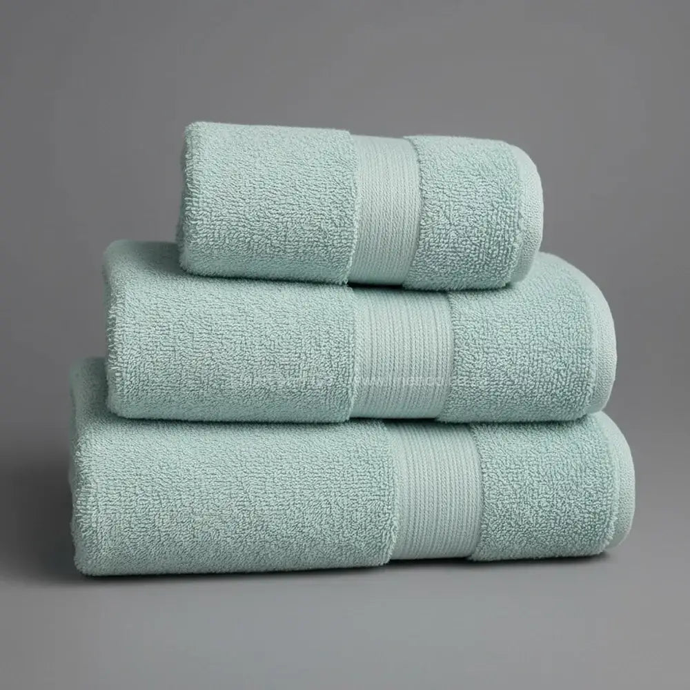 Marine (Light Duck Egg) bath towel from Linen and Co Hotel Collection - premium cotton terry hospitality textile"