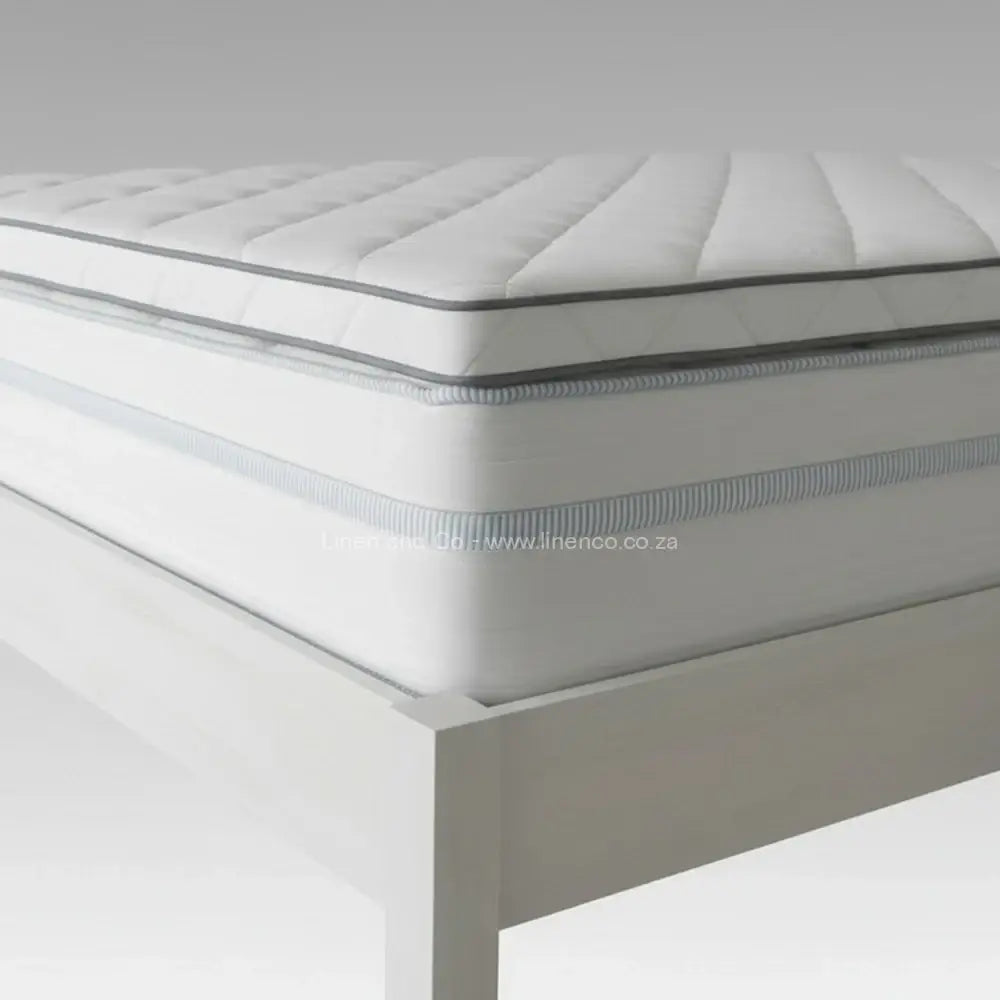 White high density mattress topper with soft cushioning - premium hospitality bedding by Linen & Co