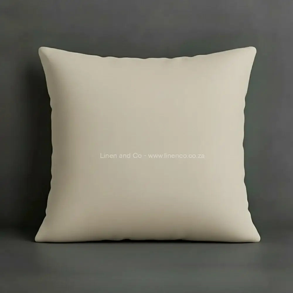Pillow case cream with grey background luxury hotel bed linen by Linen and Co 